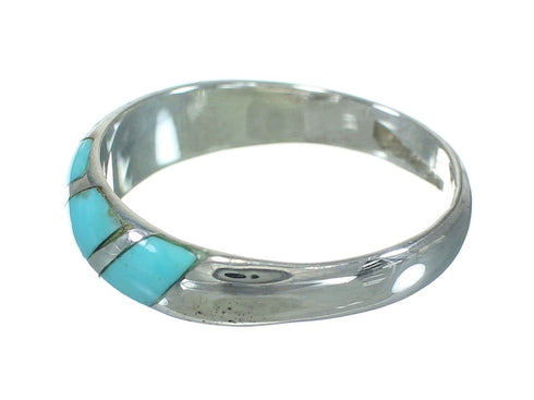 Sterling Silver Southwestern Turquoise Ring Size 8-1/4 YX79377